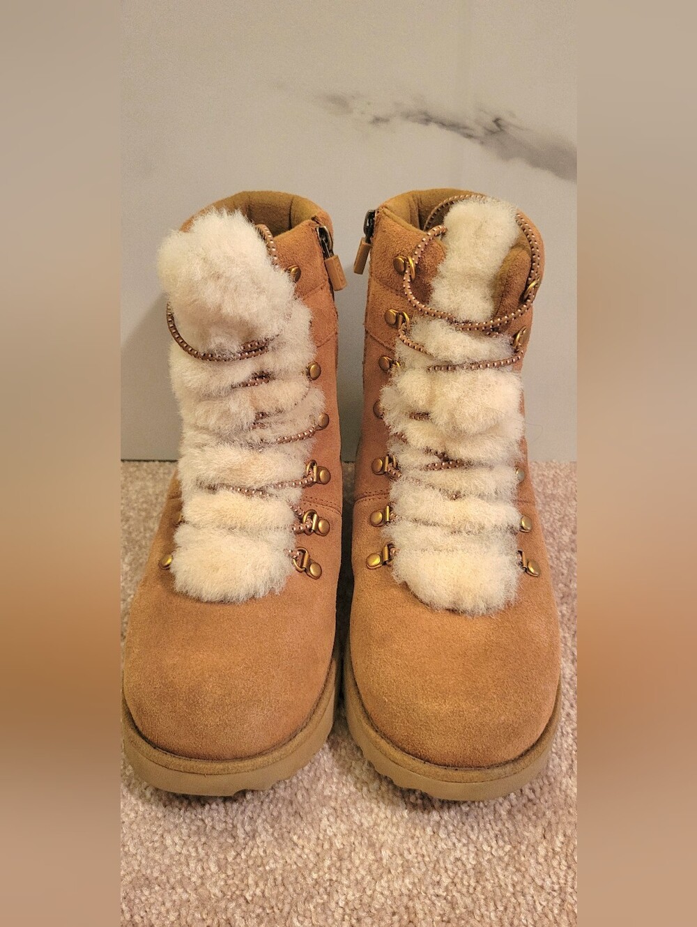 UGG Viki Suede Boots Chestnut Size 4 - Picture 6 of 10